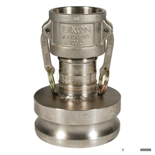 Dixon Type DA Cam and Groove Reducing Coupler, 4 x 2 in Nominal, Coupler x Adapter End Style, 316 SS 2040-DA-SS - main
